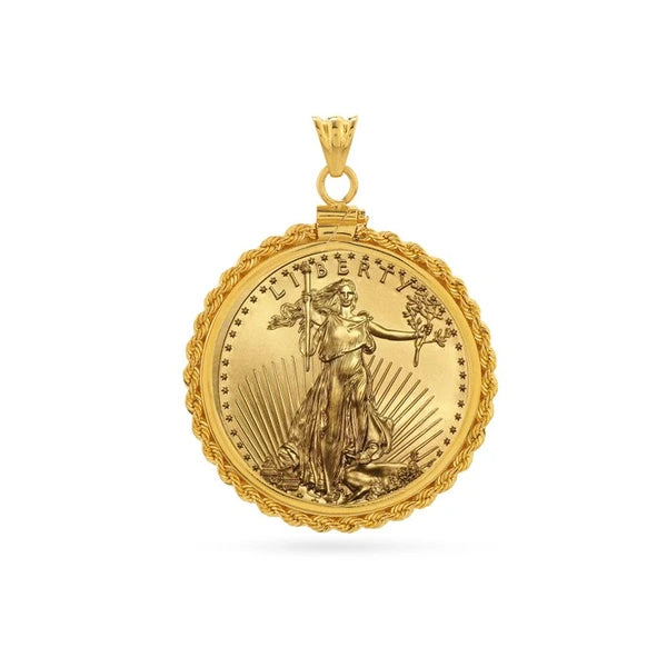 American Eagle 1oz Rope Screw Top Bezel