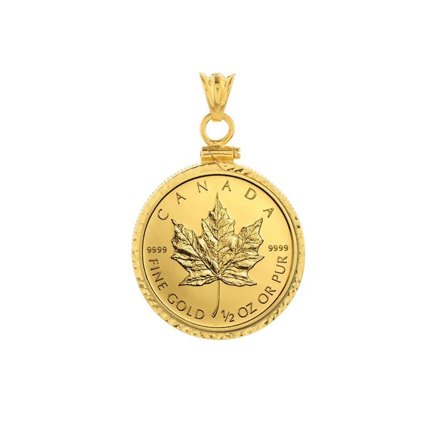 CaN/Adian Maple Leaf 1/2 Oz Diamond Cut Bezel
