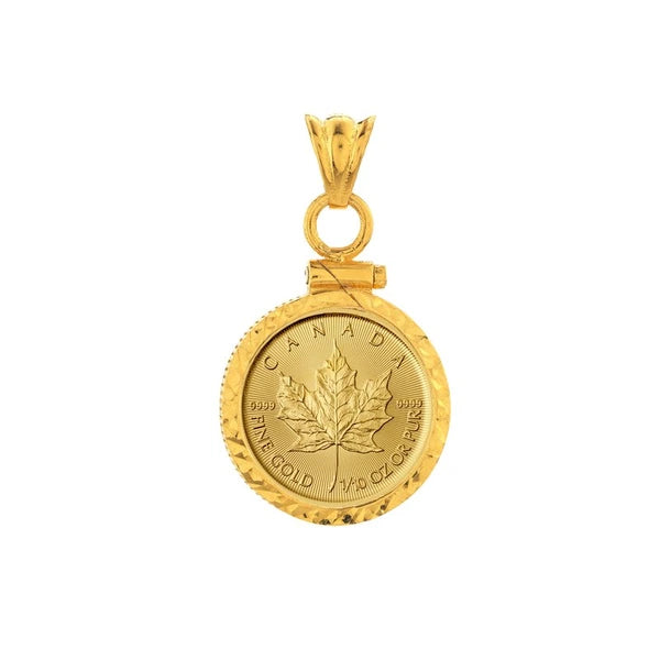 CaN/Adian Maple Leaf 1/10 Oz Diamond Cut Bezel