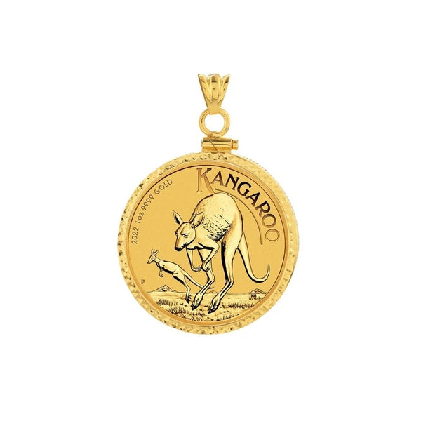 Australian Kangaroo 1 Oz Diamond Cut Bezel