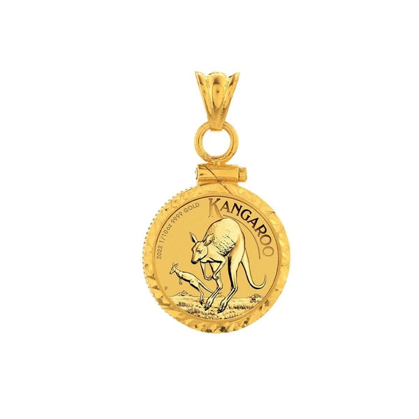Australian Kangaroo 1/10 Oz Diamond Cut Bezel