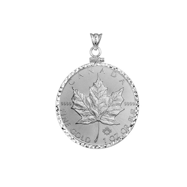 CaN/Adian Maple Leaf 1 Oz D/C Silver Coin Bezel