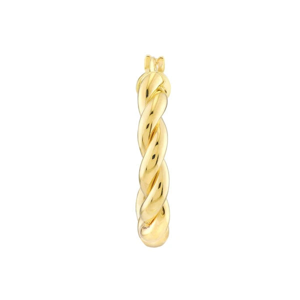 2 X 15mm Braided Hoop Earrings