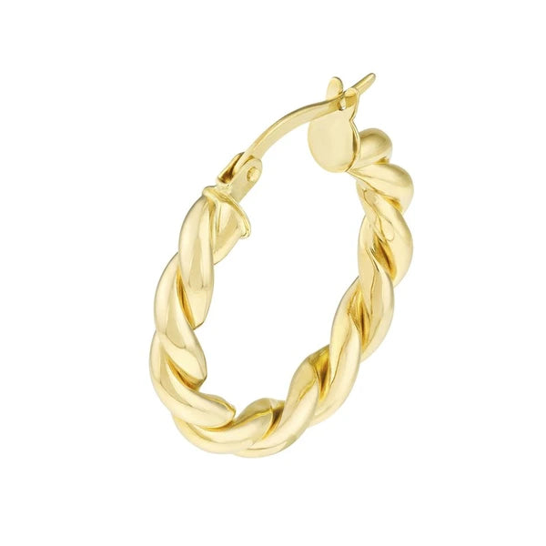 2 X 15mm Braided Hoop Earrings
