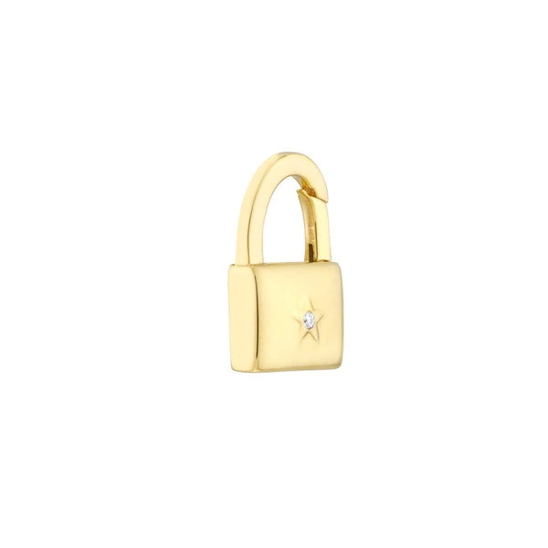 Padlock Shaped Push Lock with Diamond Star