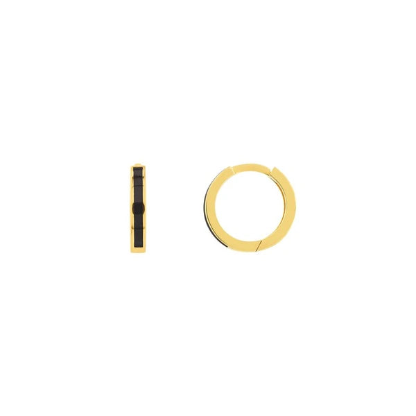 Black EN/Amel Baby Hoop Earrings
