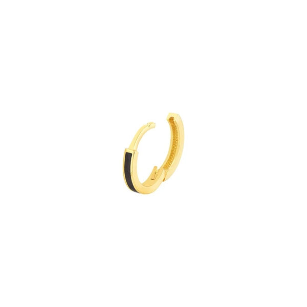 Black EN/Amel Baby Hoop Earrings