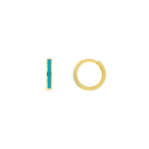 Turq EN/Amel Baby Hoop Earrings