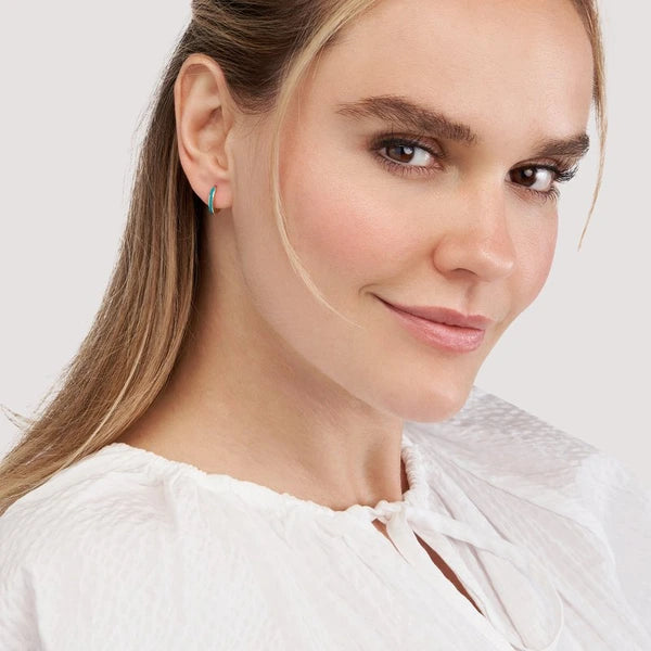 Turq EN/Amel Baby Hoop Earrings