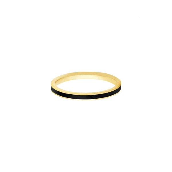 Black EN/Amel Band Ring