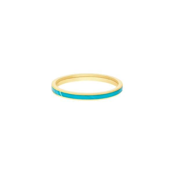 Turquoise EN/Amel Band Ring