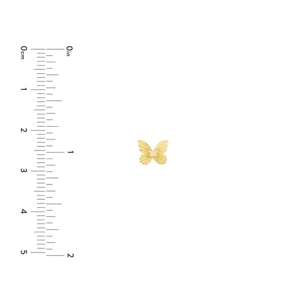 Fluted Butterfly Micro Stud Earrings