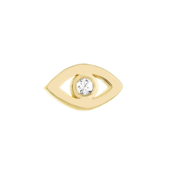 Diamond Open Mini Evil Eye Studs