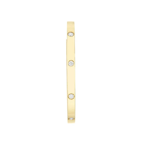 Diamond Square Tube Hoop Earrings