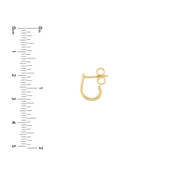 Diamond Double J Hoop Earring