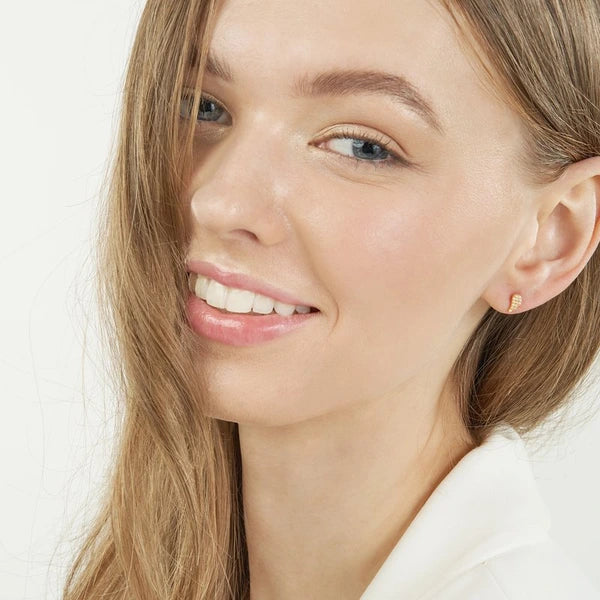 Diamond Angel Wings Micro Stud Earrings