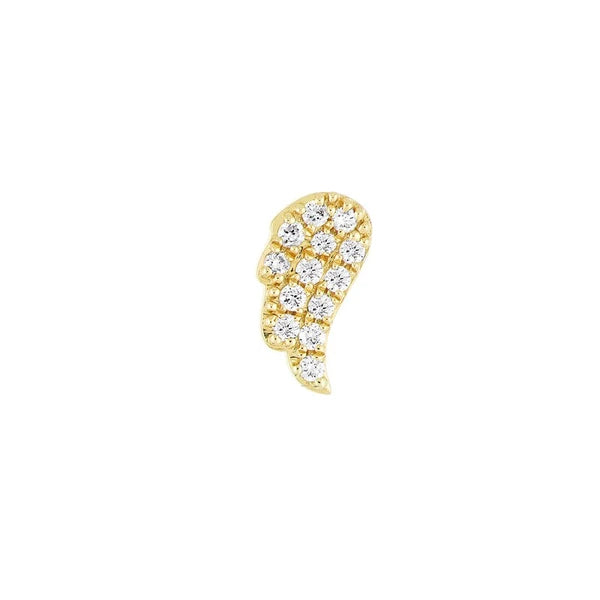Diamond Angel Wings Micro Stud Earrings