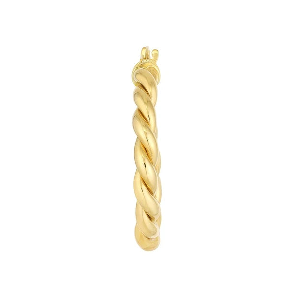 25x2mm Braided Hoop Earrings