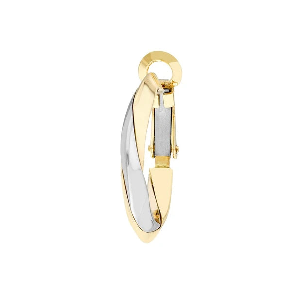 Two-Tone Knife Edge Omega Back Hoops