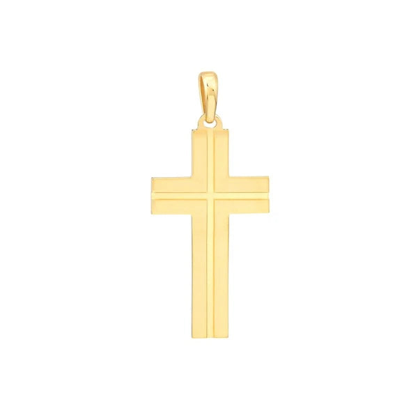 Fancy Polished Grooved Cross