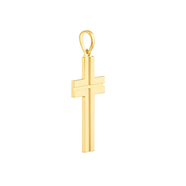 Fancy Polished Grooved Cross