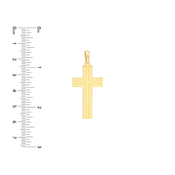 Fancy Polished Grooved Cross