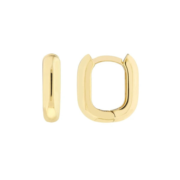 12mm Oblong Polished Mini Hoops