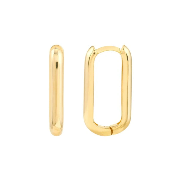 20mm Oblong Polished Mini Hoops