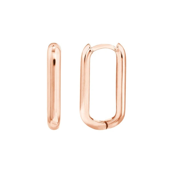 20mm Oblong Polished Mini Hoops