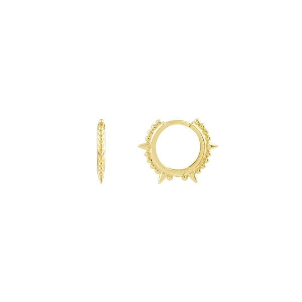 Bead N Spike Hoop Earrings