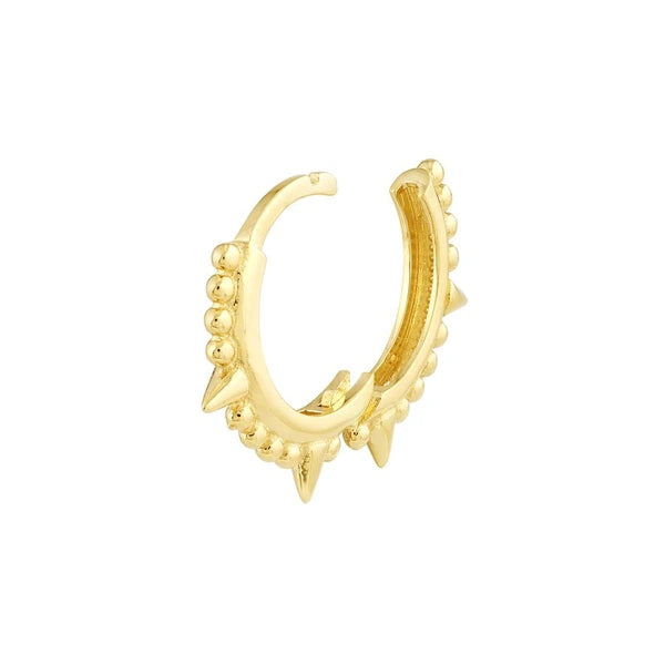 Bead N Spike Hoop Earrings