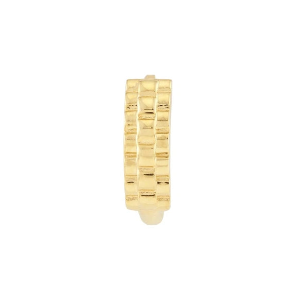 Square Basket Weave Huggie Earrings