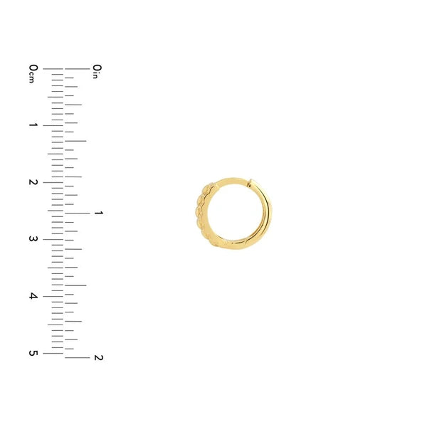 Square Basket Weave Huggie Earrings