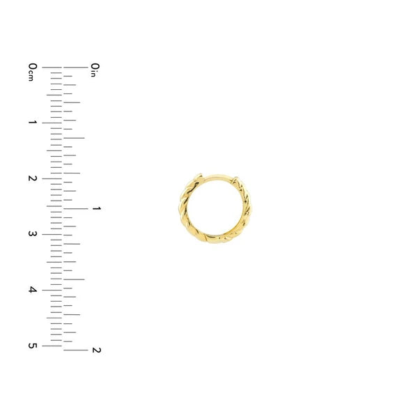 Small Ribbed Polished Hoops