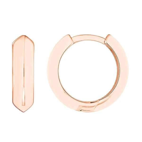Knife Edge Polished Mini Hoops