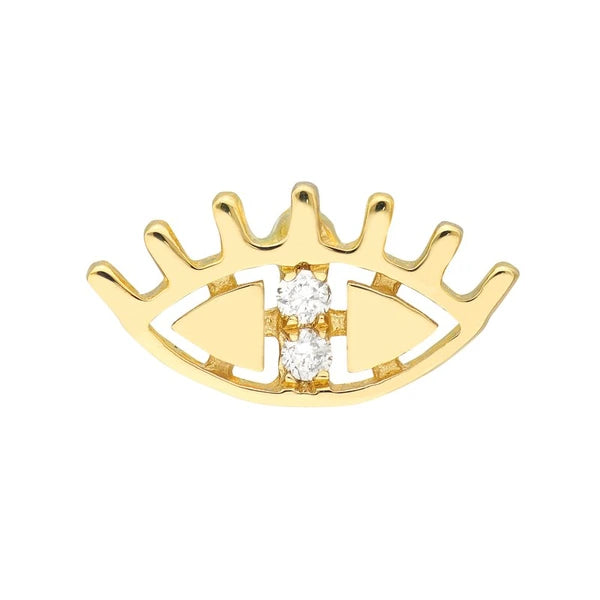 3pt Diamond Evil Eye Stud Earrings