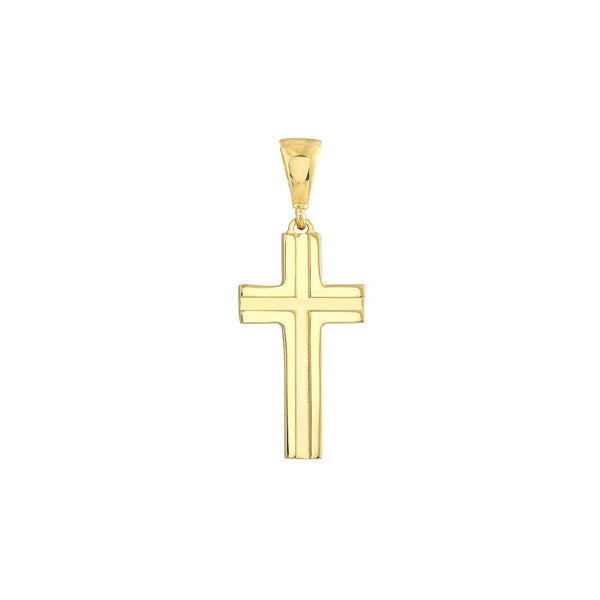Small Polished Grooved Cross