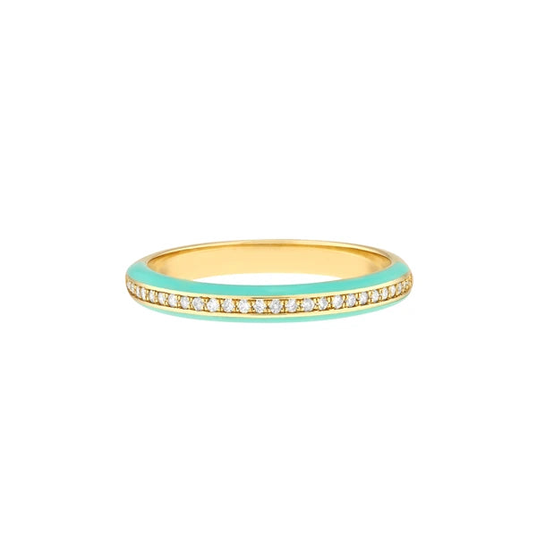 Diamond Band with Lt.Turquoise EN/Amel