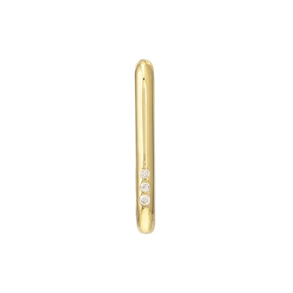Diamond Paper Clip Hoop Earrings