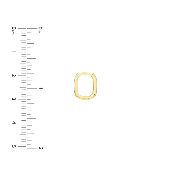 Diamond Channel 8mm Hoop Earrings
