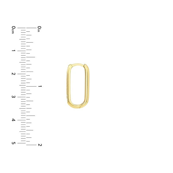Diamond Channel 17mm Hoop Earrings