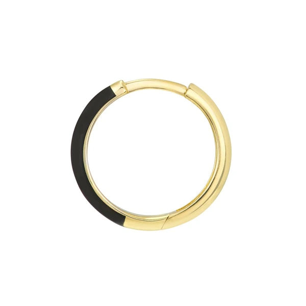 Black EN/Amel 1/2 Polished Hoops