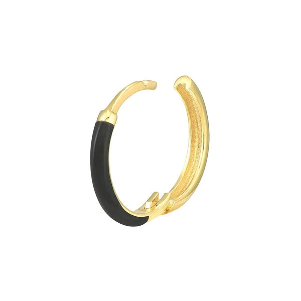 Black EN/Amel 1/2 Polished Hoops