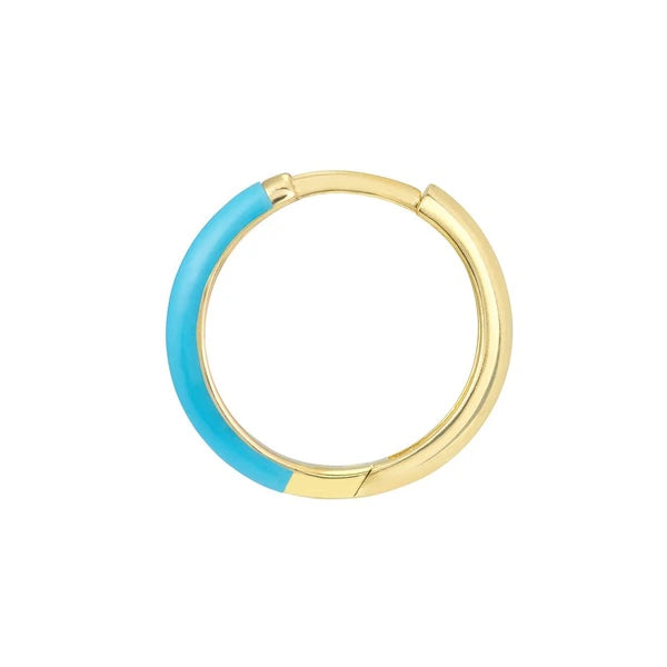 NeonBlue EN/Amel 1/2 Polished Hoops