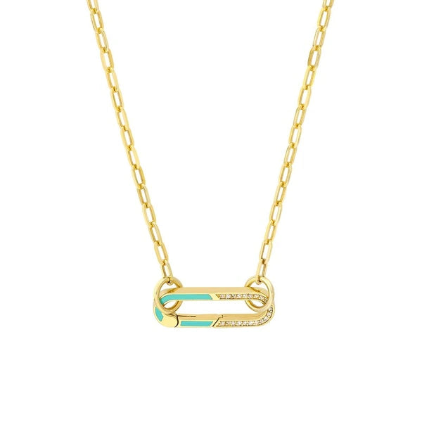 50/50 Diamond + Turq EN/Amel Push Lock