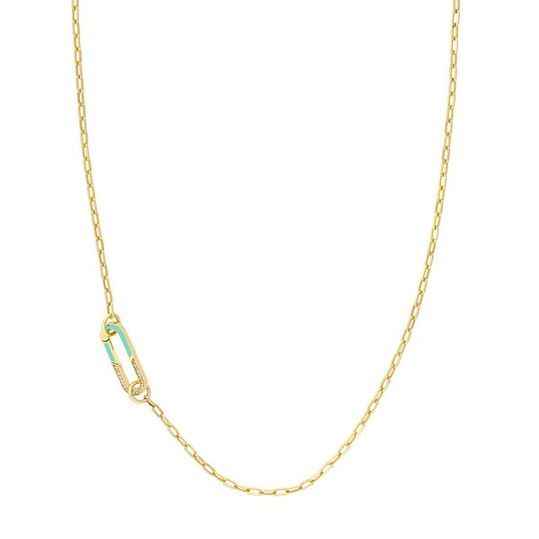 50/50 Diamond + Turq EN/Amel Push Lock