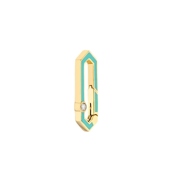 Diamond Bezel Turq EN/Amel Hexagon Push Lock