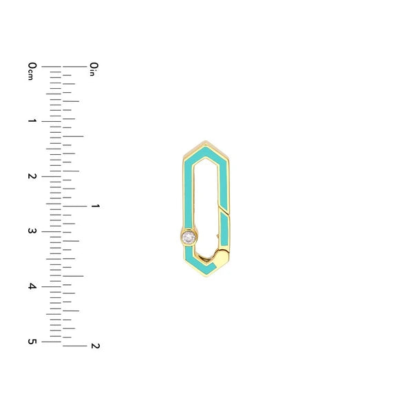 Diamond Bezel Turq EN/Amel Hexagon Push Lock