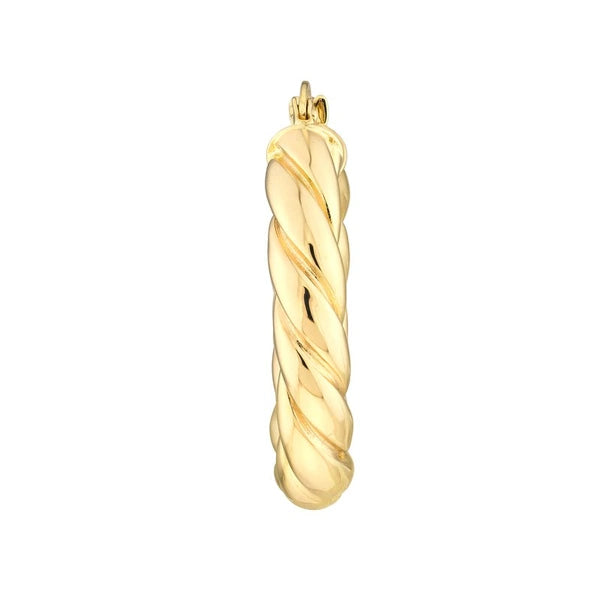 Oval Rope Twist Hoops
