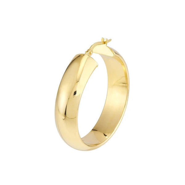 30mm Round High Polished Hoops